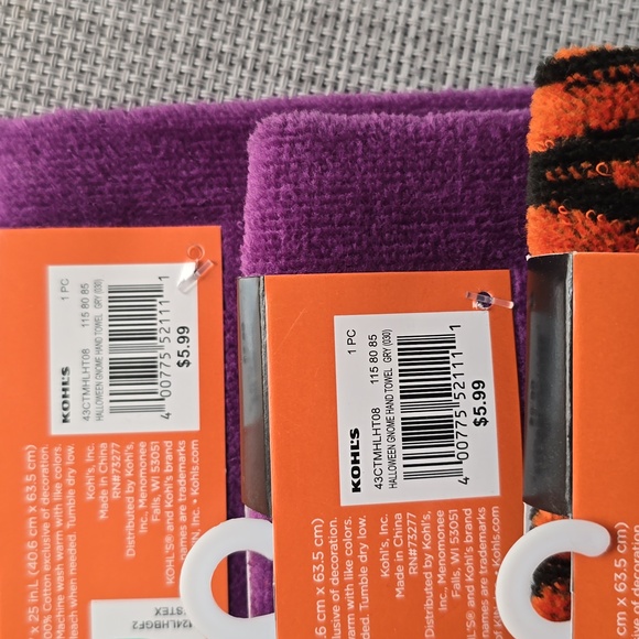 CELEBRATE TOGETHER HALLOWEEN HAND TOWEL BUNDLE OF 4 - Picture 7 of 7